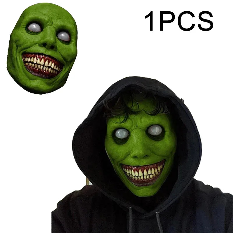 Halloween Creepy Smile Mask – Horror Cosplay Costume & Party Accessory