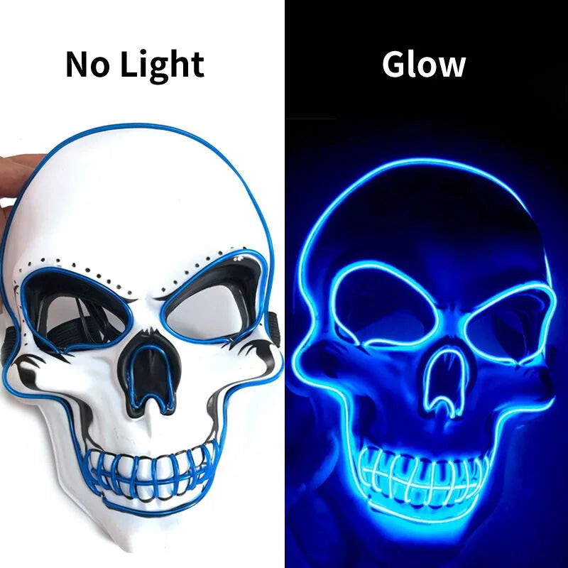 Glow Skull LED Mask – Ultimate Halloween Scare for Parties & Cosplay