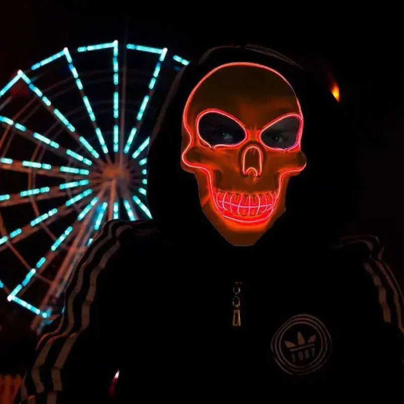 Glow Skull LED Mask – Ultimate Halloween Scare for Parties & Cosplay