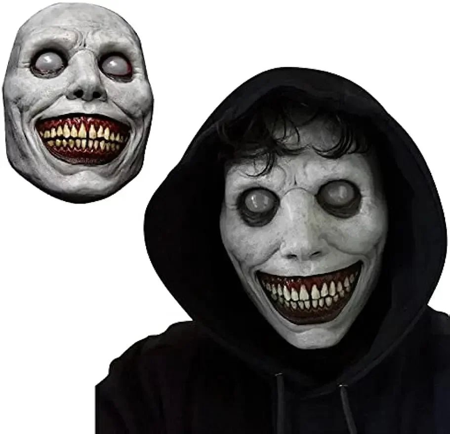 Halloween Creepy Smile Mask – Horror Cosplay Costume & Party Accessory
