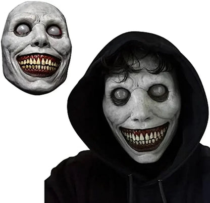 Halloween Creepy Smile Mask – Horror Cosplay Costume & Party Accessory