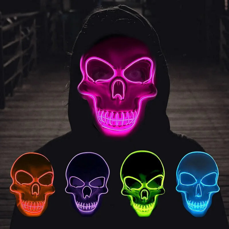 Glow Skull LED Mask – Ultimate Halloween Scare for Parties & Cosplay